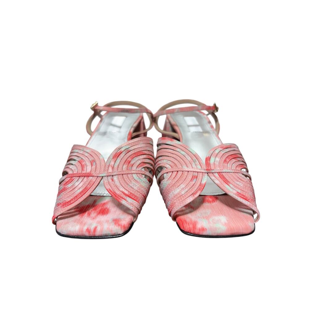 Suzanne Rae NWOB pink Rose Low 70s Sandal Size 37 7 - Picture 4 of 9